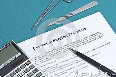 Informed Surgery Consent Stock Photo