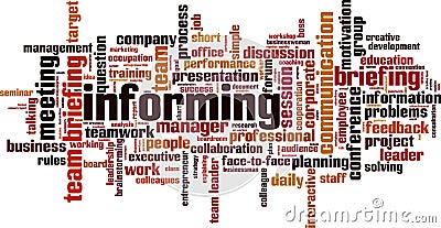 Informing word cloud Vector Illustration