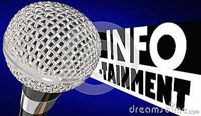 Infotainment Microphone Entertainment Information 3d Illustration Stock Photo