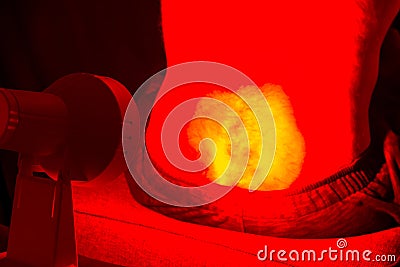 Infrared heat light therapy Stock Photo