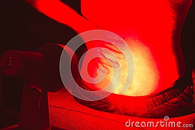 Infrared heat light therapy Stock Photo