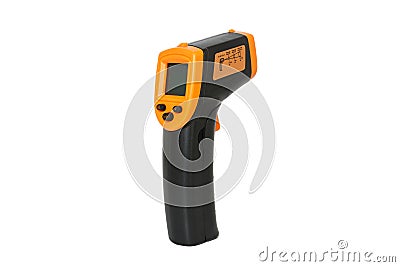 Infrared heat temperature gun used in industry,Digital display. Stock Photo