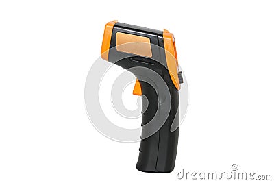 Infrared heat temperature gun used in industry,Digital display. Stock Photo