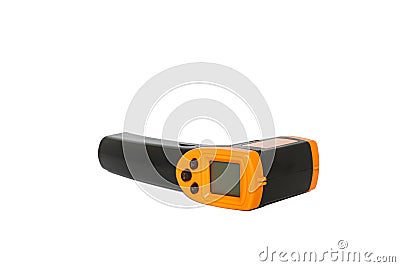 Infrared heat temperature gun used in industry. Stock Photo