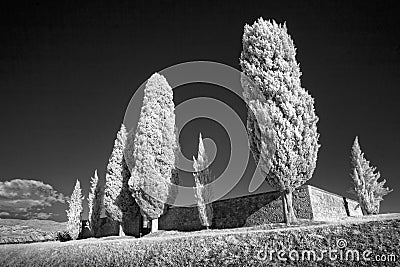 Infrared landscape of Italy Stock Photo