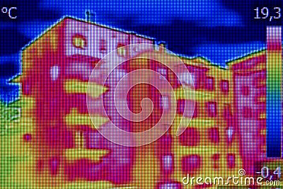 Infrared thermovision image Stock Photo