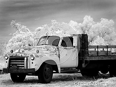 Infrared Truck Stock Photo