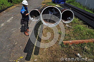 Infrastruktur Gas Bumi di Semarang Editorial Stock Photo