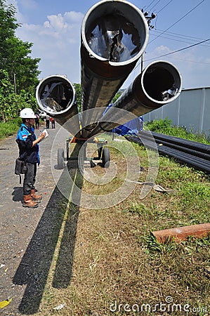 Infrastruktur Gas Bumi di Semarang Editorial Stock Photo