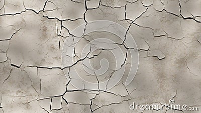 Eroded Elegance: Seamless Cracked Concrete Texture. AI generate Stock Photo