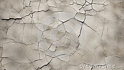 Cracked Urban Vibes: Seamless Concrete Background. AI generate Stock Photo