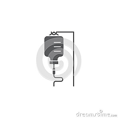 Infusion drip vector icon symbol medical isolated on white background Vector Illustration