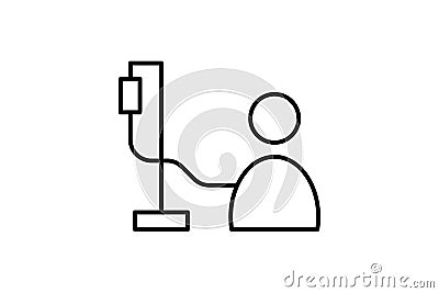 Infusion Therapy icon. Icon related to medical tools. line icon style. Vector Illustration