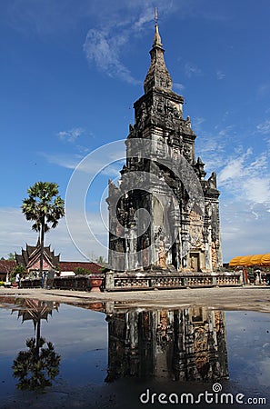 Ing Hang Stupa in Savannakhet, Laos. Stock Photo