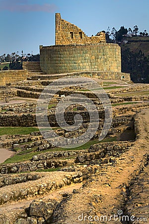 Ingapirca important inca ruins in Ecuador Stock Photo