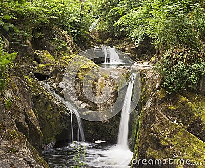 Waterfall at Ingleton, North Yorkshire, UK Stock Photo