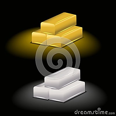 Ingots Vector Illustration