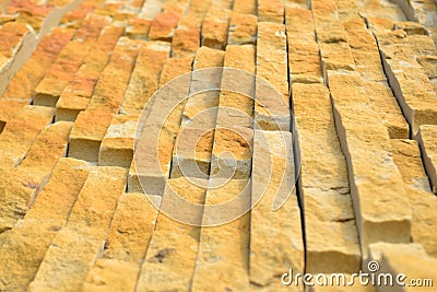 Ingots of yellow stone Stock Photo
