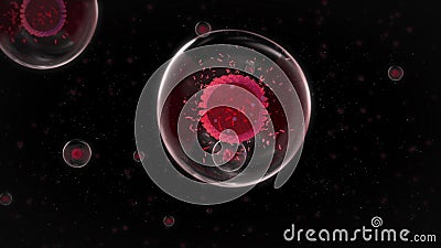 Ingrandisci una cella antivirus Chiudere un virus Immagine macro Corona / SARS / Virus Covid royalty illustrazione gratis Ingrandisci una cella antivirus Chiudere un virus Immagine macro Corona / SARS / Virus Covid royalty illustrazione gratis