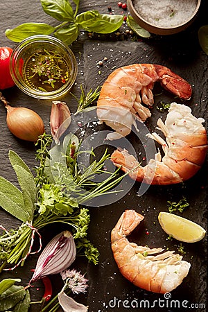 Ingredient for gourmet seafood appetizer Stock Photo