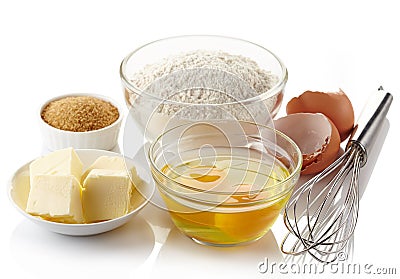 Ingredients for baking cake Stock Photo