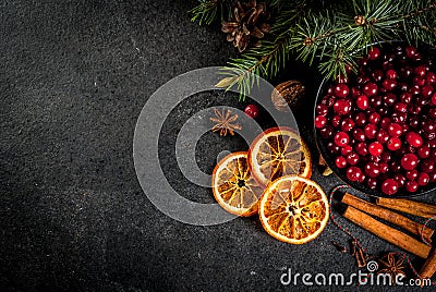 Ingredients for Christmas baking and drinks Stock Photo