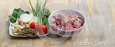 Ingredients for duck soup Stock Photo
