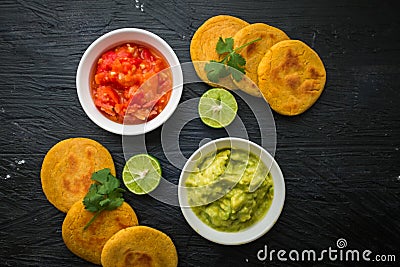Ingredients and Preparation of typical Colombian Food Stock Photo