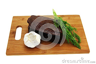 Ingredients salad. Beef liver. Stock Photo