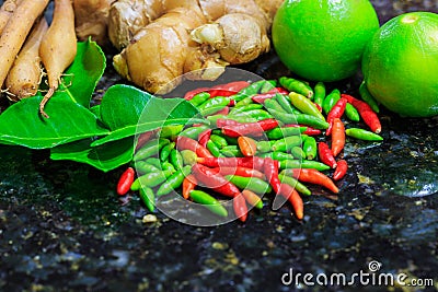 Ingredients thai food Stock Photo