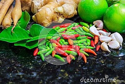 Ingredients thai food Stock Photo