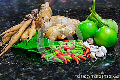 Ingredients thai food Stock Photo