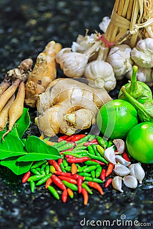 Ingredients thai food Stock Photo