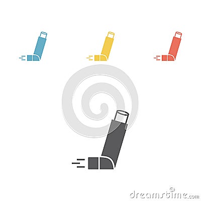 Inhaler for asthma. Vector. Vector Illustration