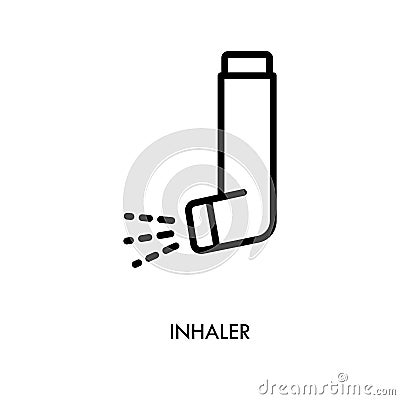 Inhaler vector icon Vector Illustration