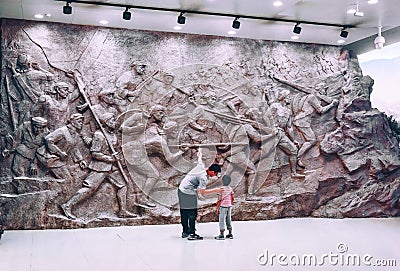 Inheritance history-Jinggangshan Museum Editorial Stock Photo