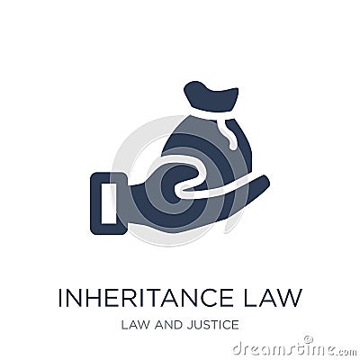 inheritance law icon. Trendy flat vector inheritance law icon on Vector Illustration