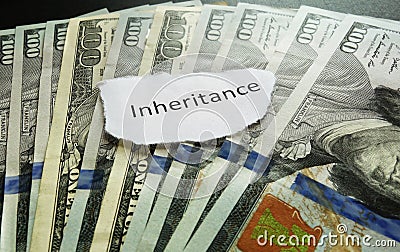 Inheritance note Stock Photo