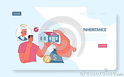 Inheritance web or landing. A Vector Illustration