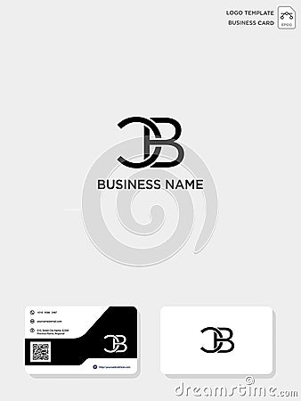 initial CB or BC creative logo template and business card template. vector illustration and logo inspiration Vector Illustration