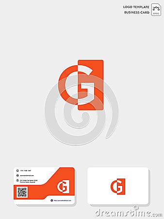 initial CG or GC creative logo template and business card template. vector illustration and logo inspiration Vector Illustration