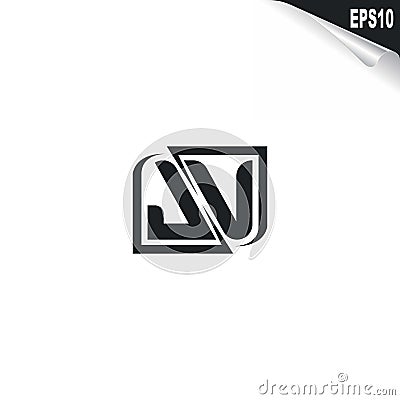 Initial JV logo design with Shape style, Logo business branding Vector Illustration