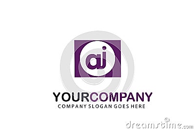 Initial Letter AJ in a Circle Logo Vector Business Design Vector Illustration