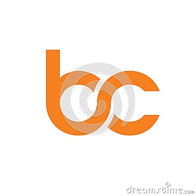 Initial letter bc logo vector Vector Illustration