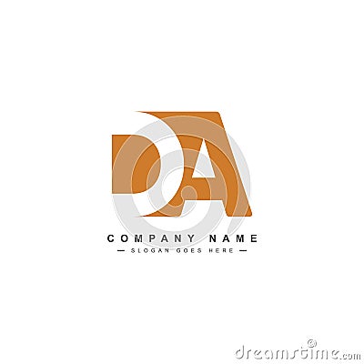 Initial Letter DA Logo - Minimal Vector Logo Vector Illustration