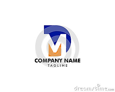 Initial Letter DM Logo Template Design Vector Illustration