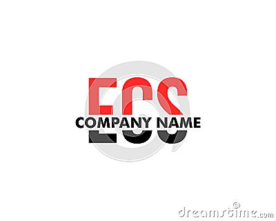 Initial Letter ECS Logo Template Design Vector Illustration