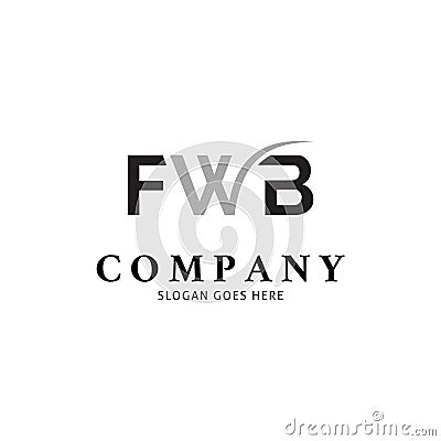 Initial Letter FWB Icon Vector Logo Template Illustration Design Vector Illustration