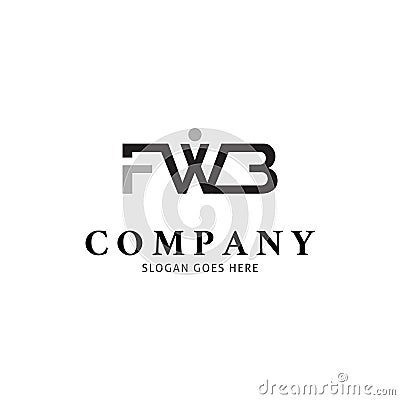 Initial Letter FWB Icon Vector Logo Template Illustration Design Vector Illustration