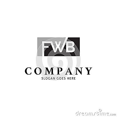 Initial Letter FWB Icon Vector Logo Template Illustration Design Vector Illustration